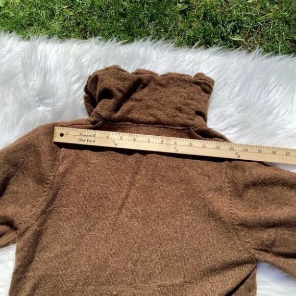 Mac & Lac Brown Big Button Sweater Pocket Size M Retro Medium Unique Winter Fall - Picture 7 of 8